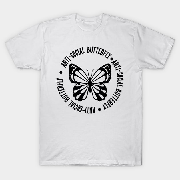 Anti social butterfly T-Shirt by Satic